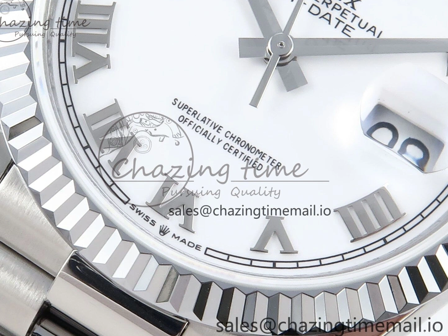 0517 Unique Day Date 36 SS 128236 KF 1:1 Best Edition White Roman Dial on President Bracelet A2836 (Gain Weight) 498